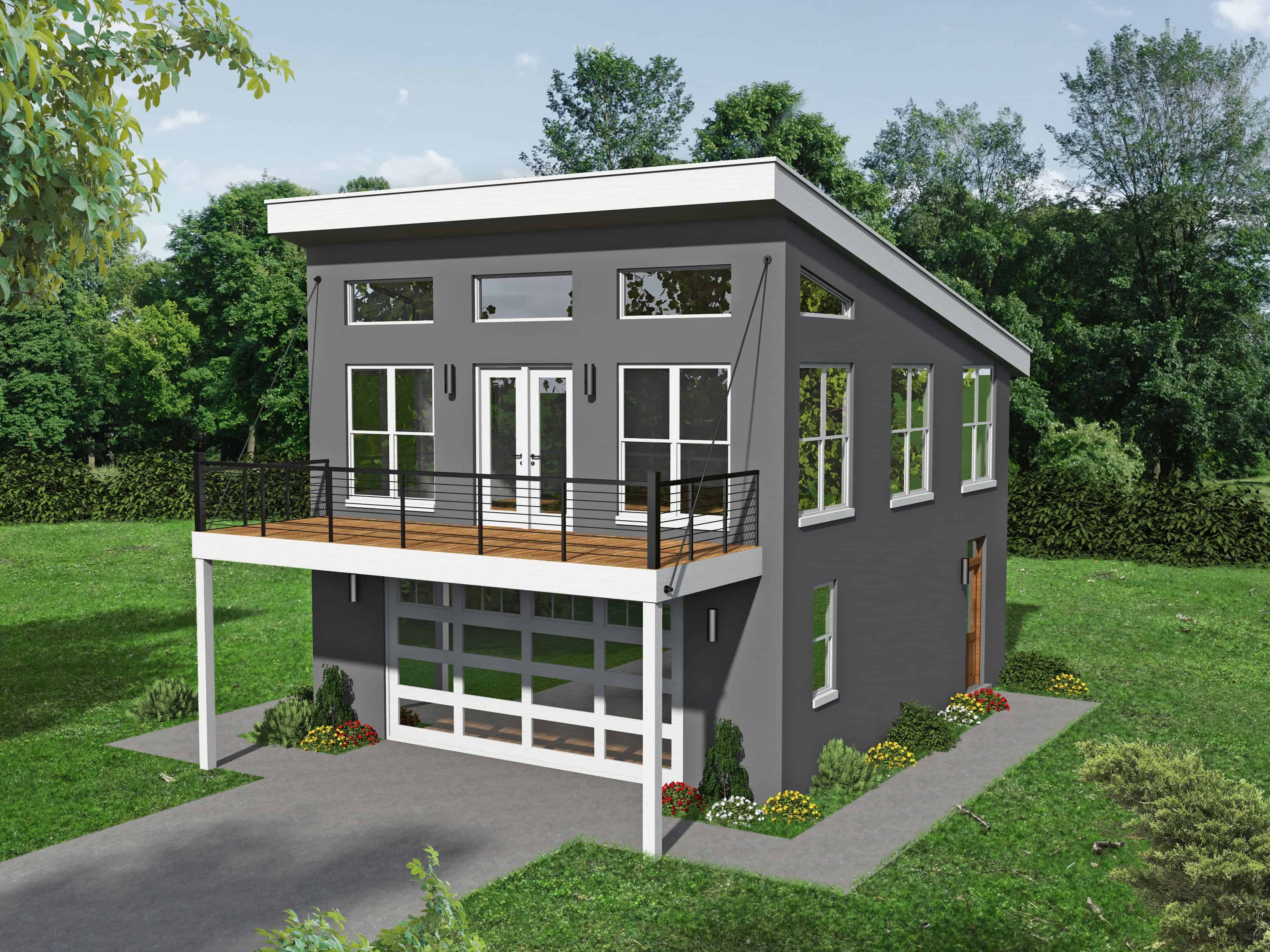 Contemporary home (ThePlanCollection: Plan #196-1103)