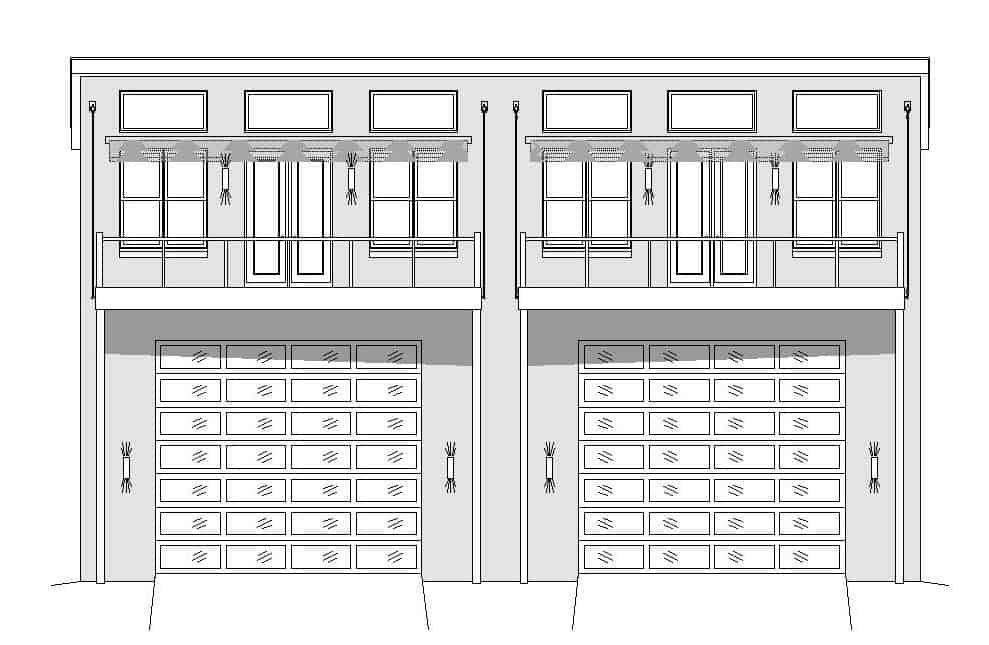 Home Plan Front Elevation of this 3-Bedroom,1400 Sq Ft Plan -196-1105