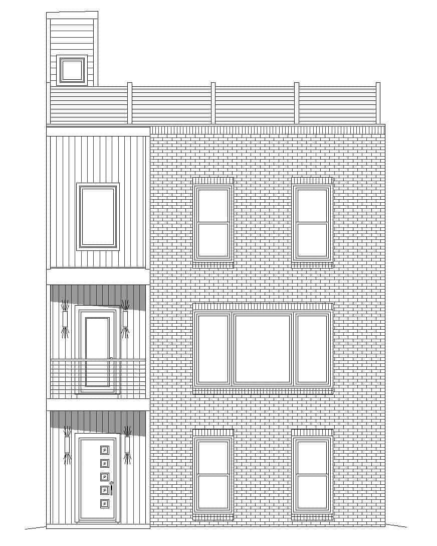 Home Plan Front Elevation of this 3-Bedroom,2300 Sq Ft Plan -196-1108