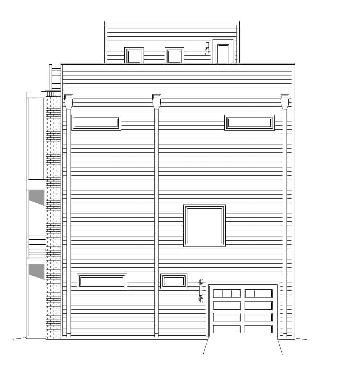 Home Plan Right Elevation of this 3-Bedroom,2300 Sq Ft Plan -196-1108