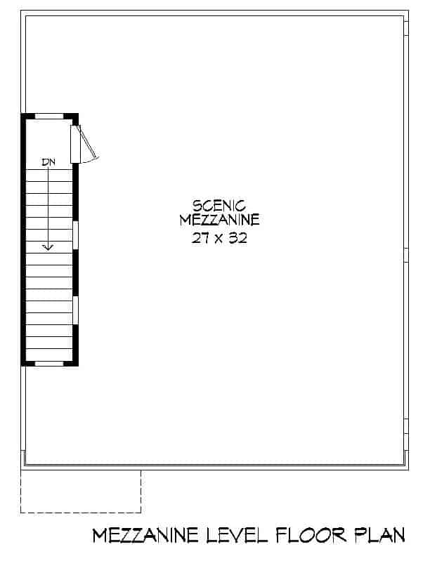 Floor Plan Fourth Story of Modern Plan #196-1108