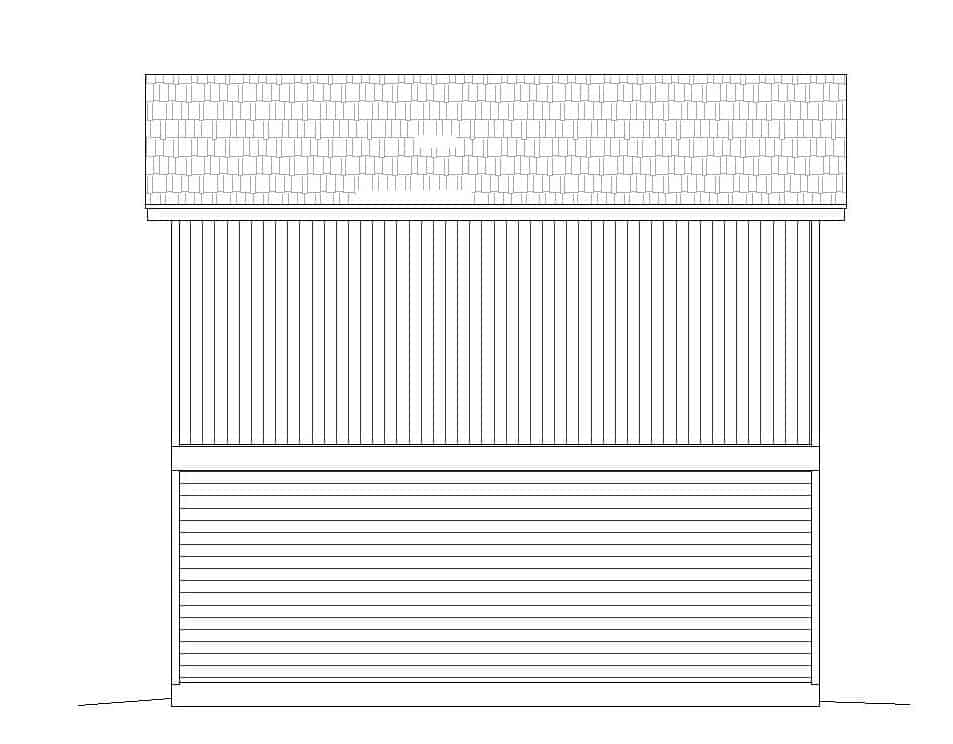 Home Plan Left Elevation of this 2-Bedroom,999 Sq Ft Plan -196-1109
