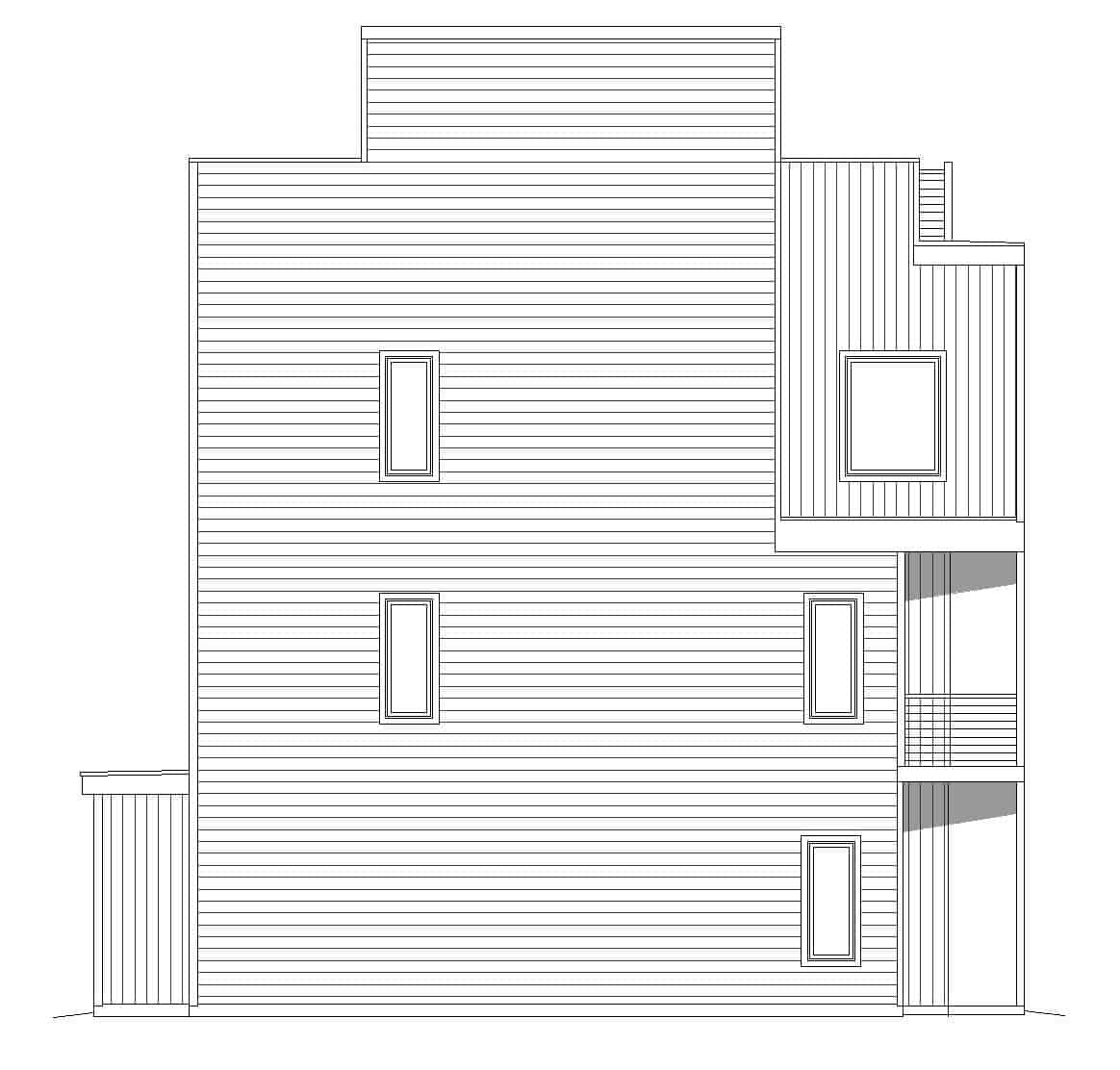 Home Plan Left Elevation of this 3-Bedroom,2344 Sq Ft Plan -196-1110