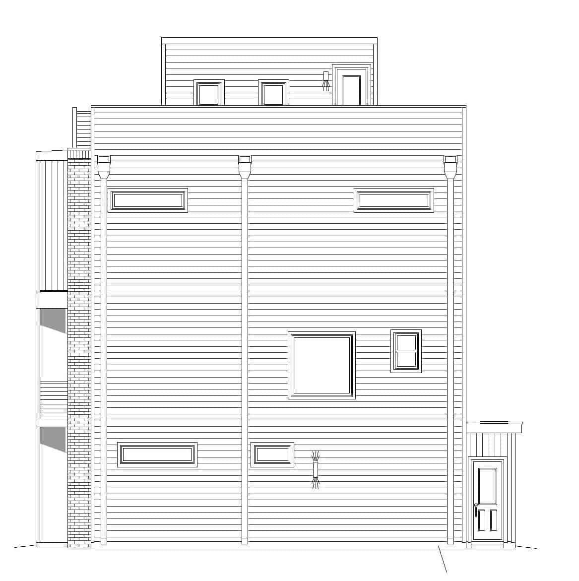 Home Plan Right Elevation of this 3-Bedroom,2344 Sq Ft Plan -196-1110