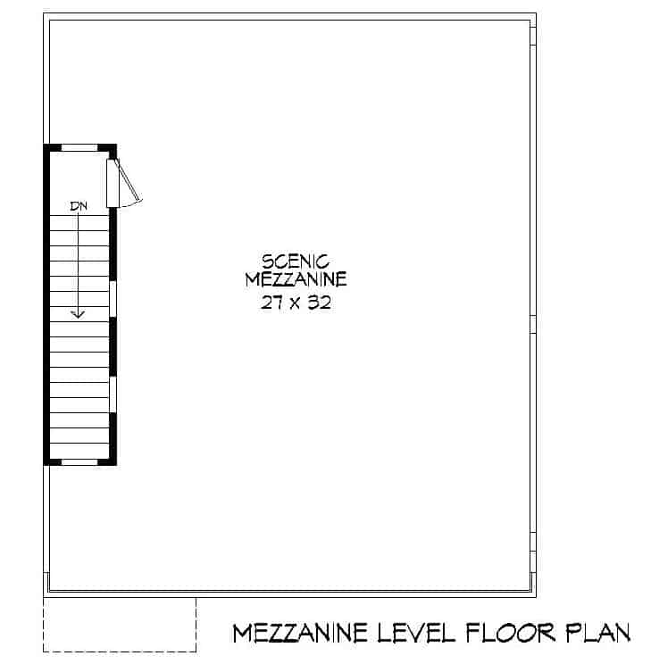 Floor Plan Fourth Story of Modern Plan #196-1110