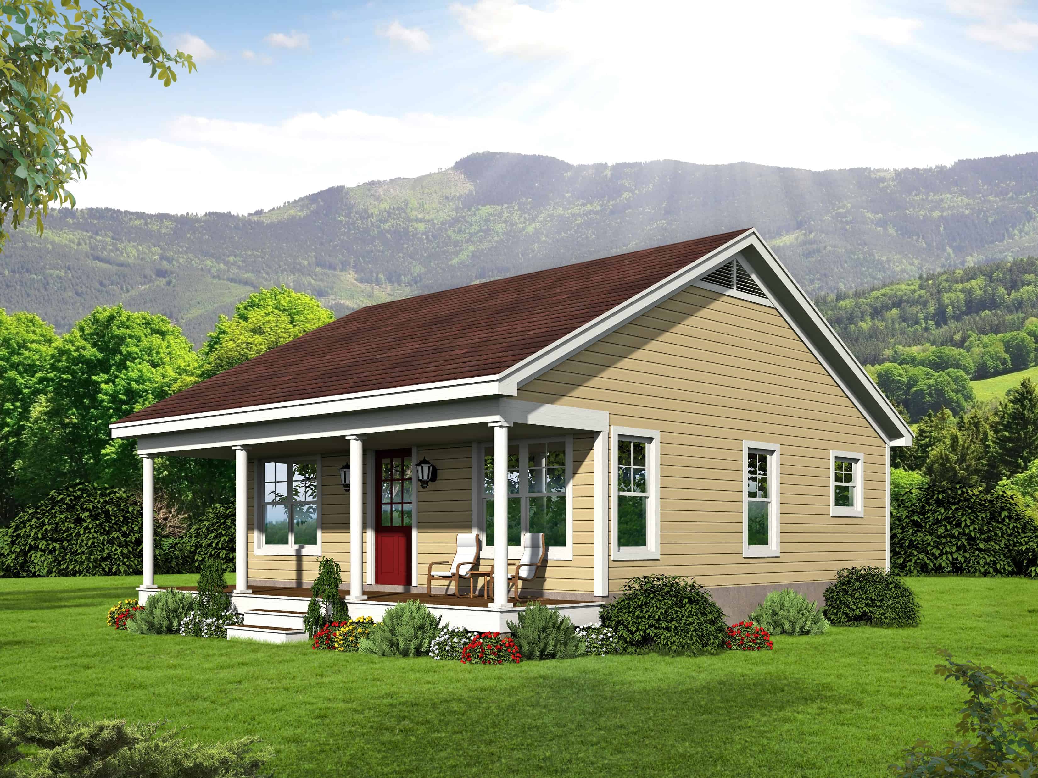 Small House Plan home (ThePlanCollection: Plan #196-1112)