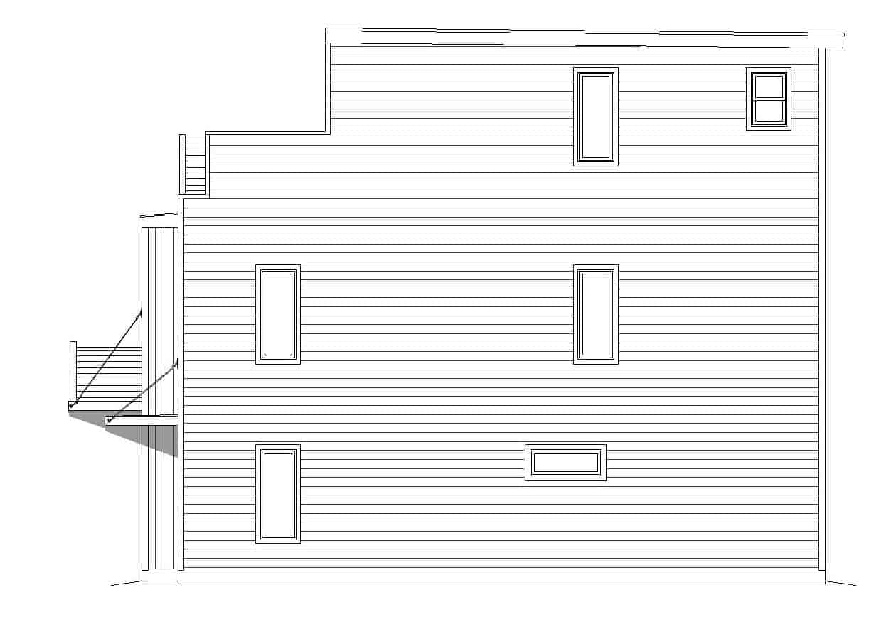 Home Plan Right Elevation of this 2-Bedroom,1834 Sq Ft Plan -196-1113