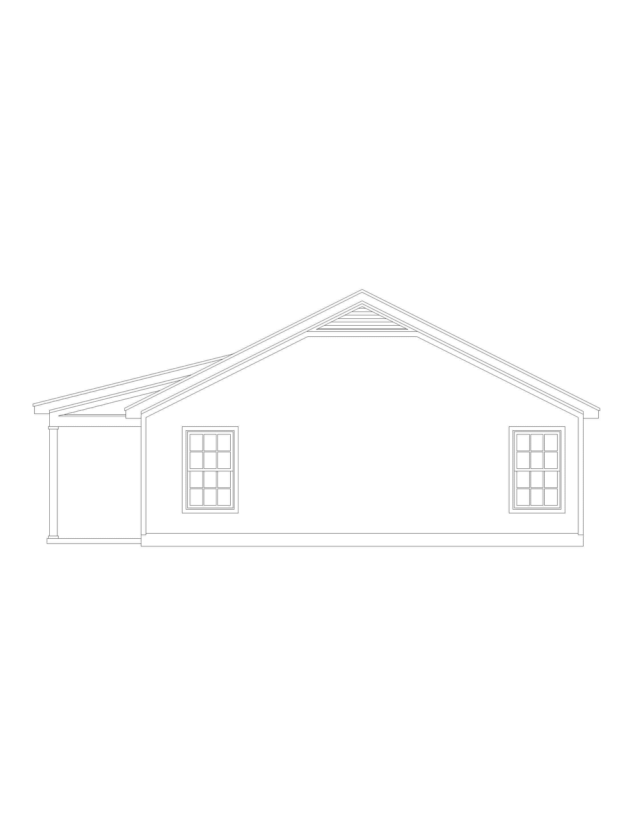 Home Plan Right Elevation of this 2-Bedroom,1000 Sq Ft Plan -196-1116