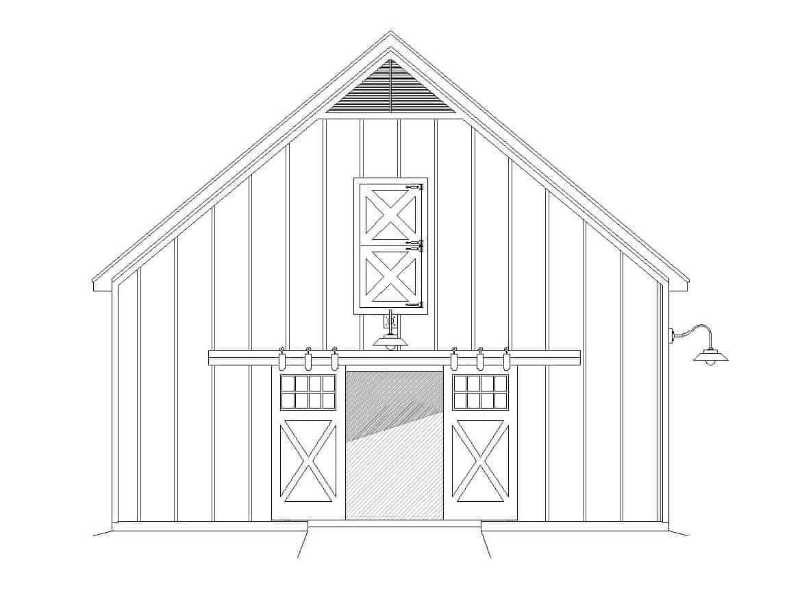 Home Plan Left Elevation of this 0-Bedroom,1857 Sq Ft Plan -196-1119