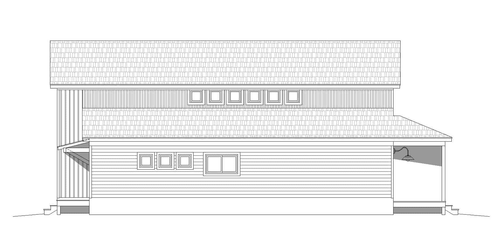 Home Plan Right Elevation of this 3-Bedroom,1880 Sq Ft Plan -196-1122