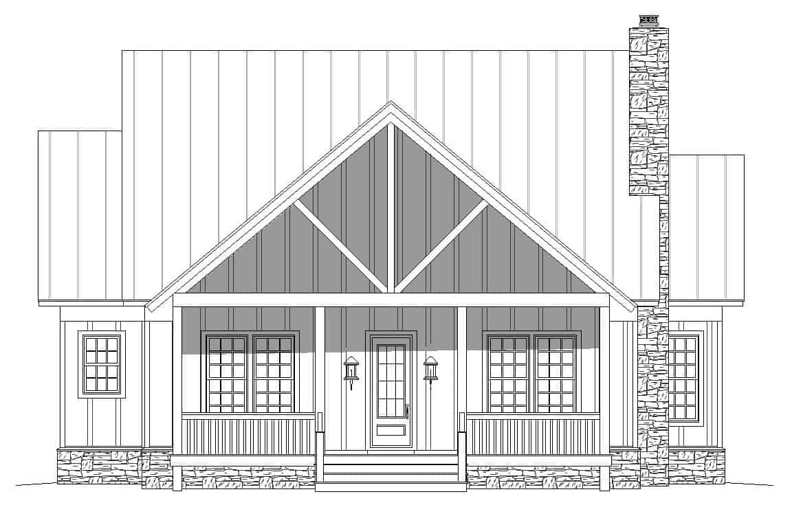Home Plan Front Elevation of this 2-Bedroom,2065 Sq Ft Plan -196-1124