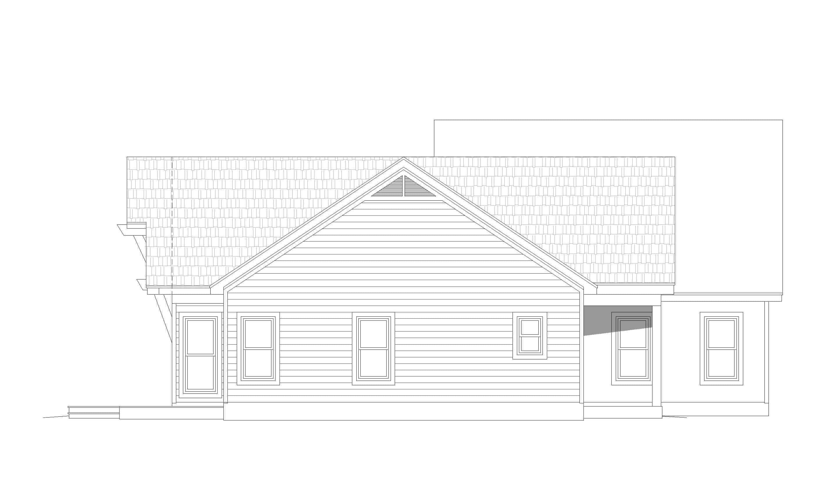 Home Plan Left Elevation of this 2-Bedroom,1761 Sq Ft Plan -196-1128