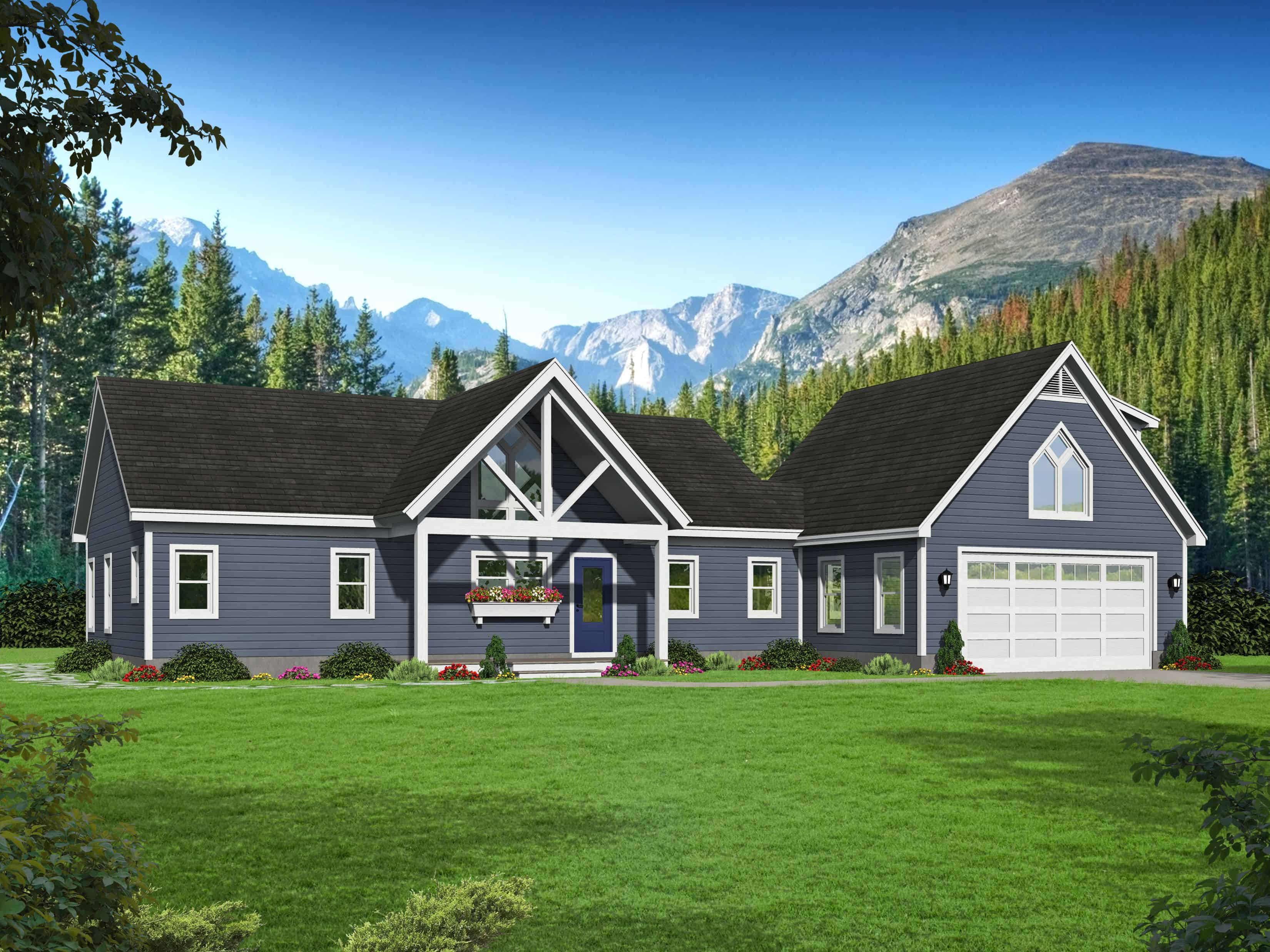 Country home (ThePlanCollection: House Plan #196-1128)