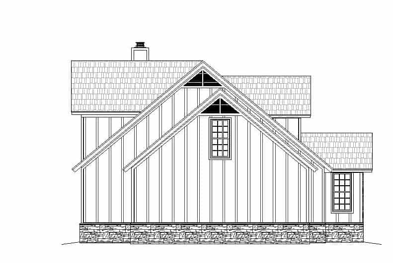 Home Plan Left Elevation of this 3-Bedroom,1854 Sq Ft Plan -196-1129