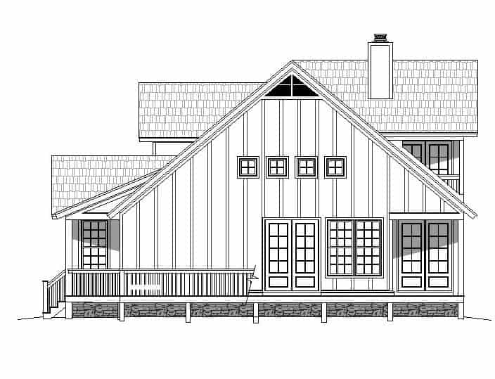 Home Plan Right Elevation of this 3-Bedroom,1854 Sq Ft Plan -196-1129