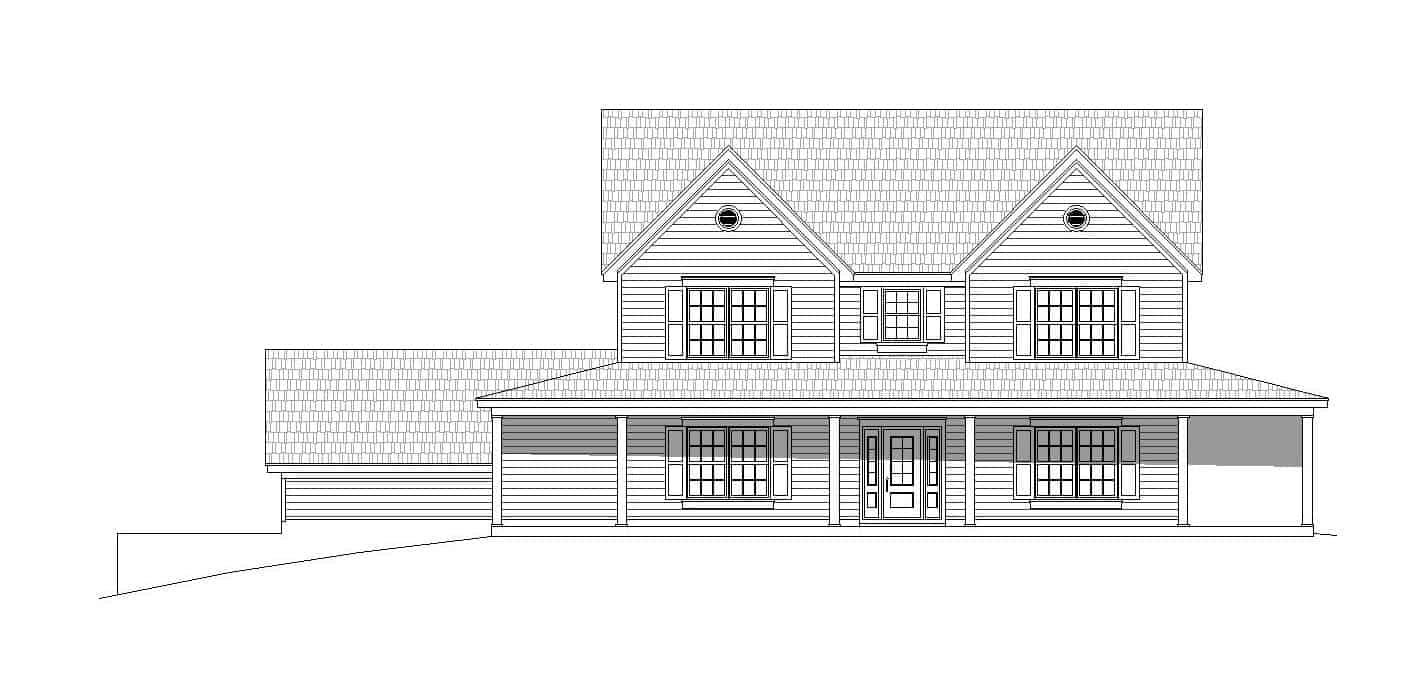 Home Plan Front Elevation of this 3-Bedroom,2715 Sq Ft Plan -196-1132