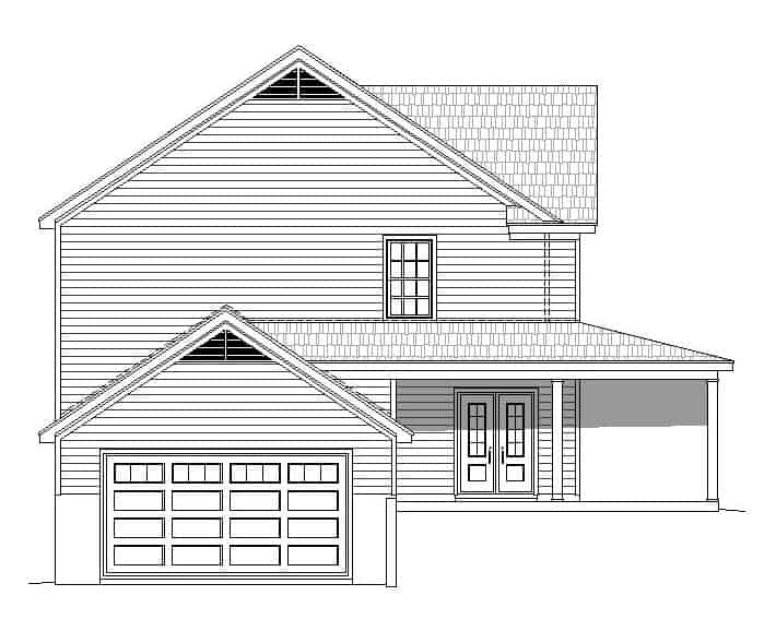 Home Plan Left Elevation of this 3-Bedroom,2715 Sq Ft Plan -196-1132