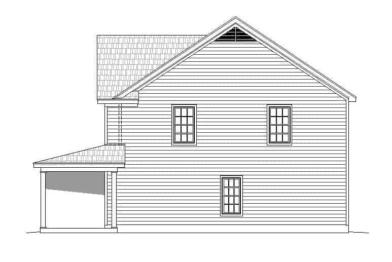 Home Plan Right Elevation of this 3-Bedroom,2715 Sq Ft Plan -196-1132