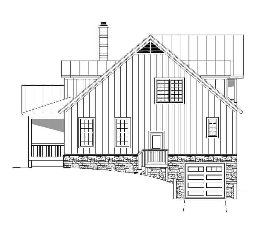 Home Plan Right Elevation of this 4-Bedroom,3100 Sq Ft Plan -196-1139