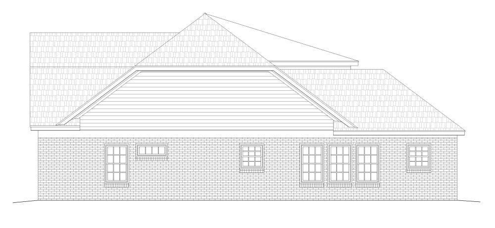 Home Plan Right Elevation of this 3-Bedroom,2478 Sq Ft Plan -196-1144