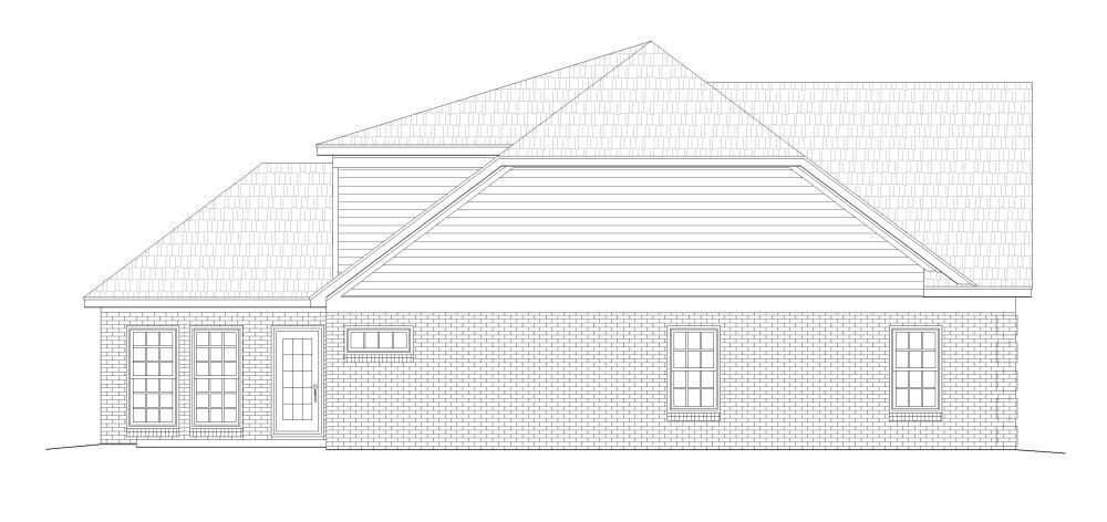 Home Plan Left Elevation of this 3-Bedroom,2478 Sq Ft Plan -196-1144