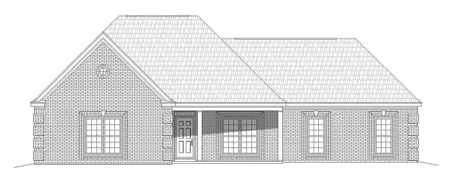 Home Plan Front Elevation of this 3-Bedroom,2098 Sq Ft Plan -196-1147