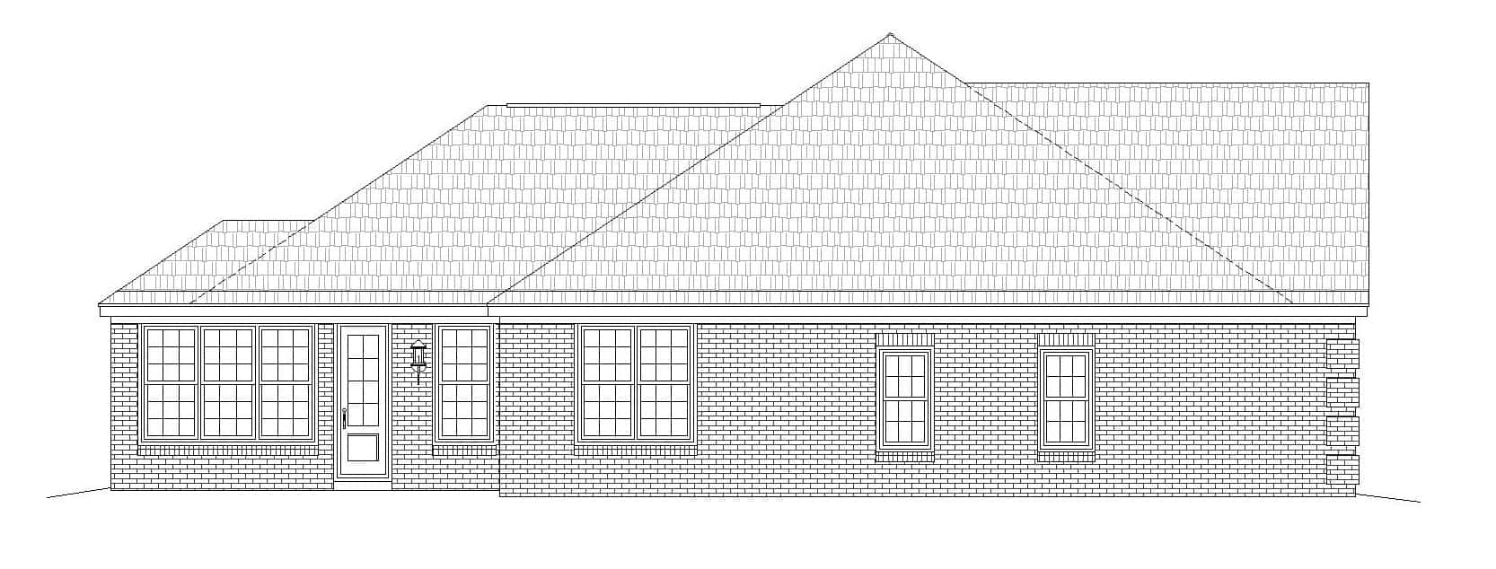 Home Plan Left Elevation of this 3-Bedroom,2098 Sq Ft Plan -196-1147