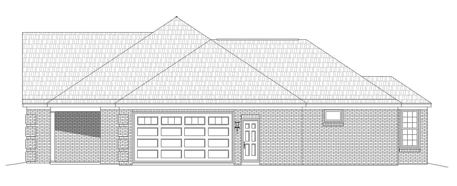 Home Plan Right Elevation of this 3-Bedroom,2098 Sq Ft Plan -196-1147