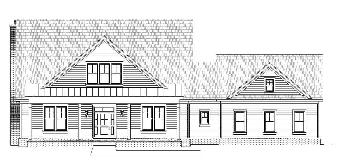 Home Plan Front Elevation of this 4-Bedroom,3230 Sq Ft Plan -196-1150