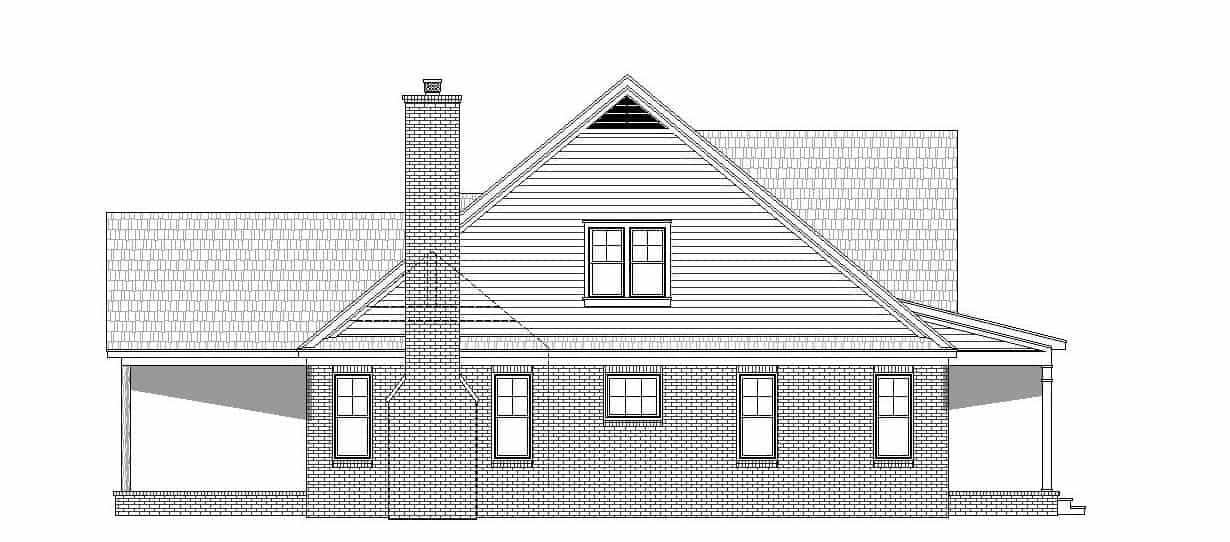Home Plan Left Elevation of this 3-Bedroom,2270 Sq Ft Plan -196-1152