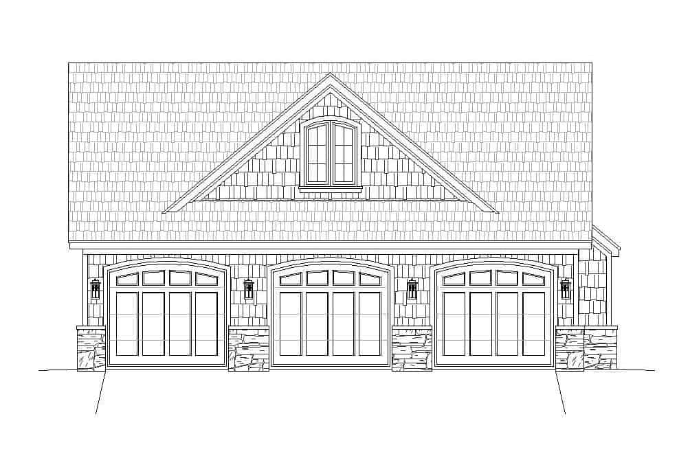 Home Plan Front Elevation of this 3-Bedroom,2950 Sq Ft Plan -196-1153