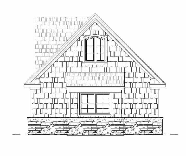 Home Plan Left Elevation of this 3-Bedroom,2950 Sq Ft Plan -196-1153