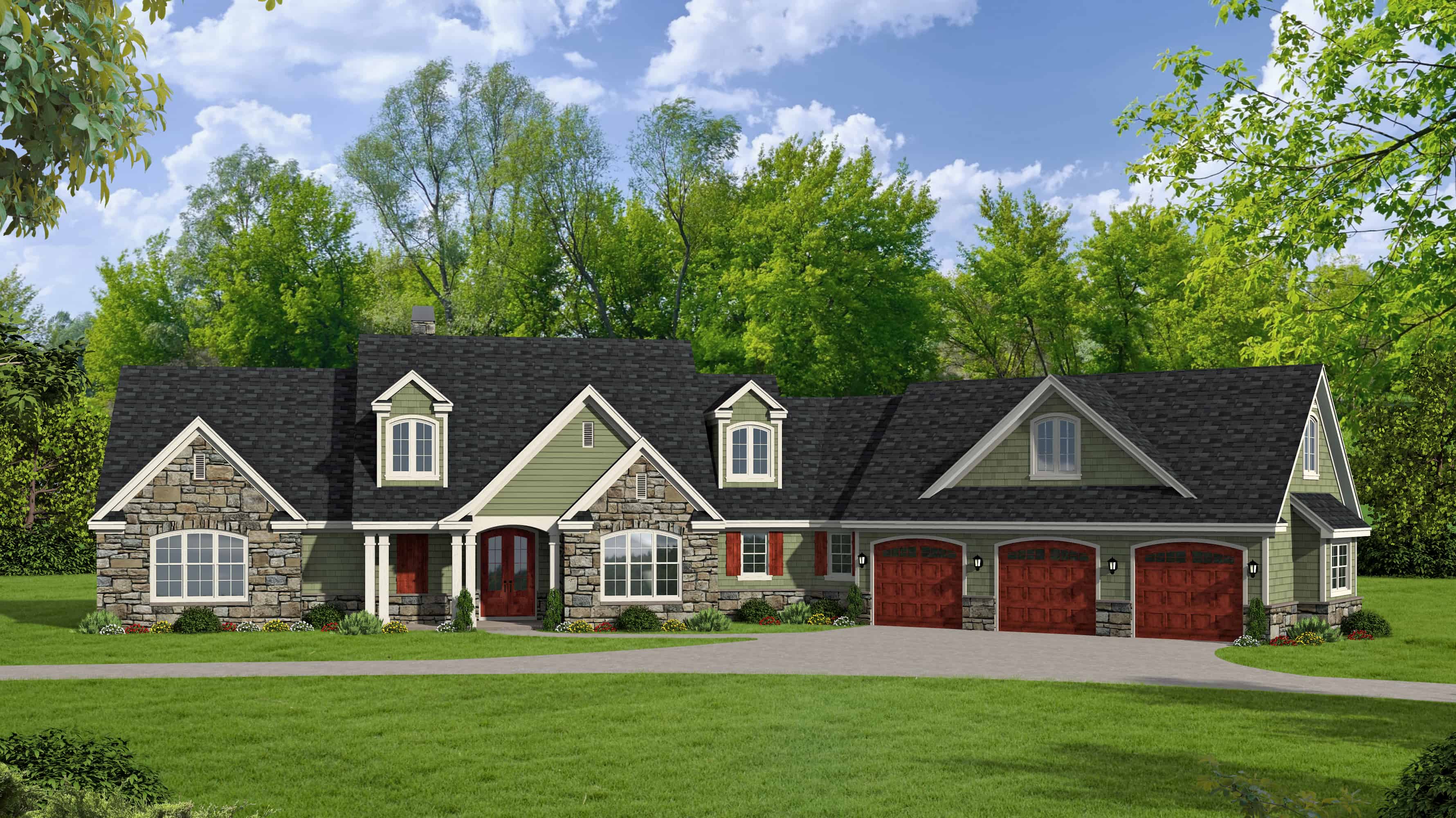 Craftsman home (ThePlanCollection: Plan #196-1153)