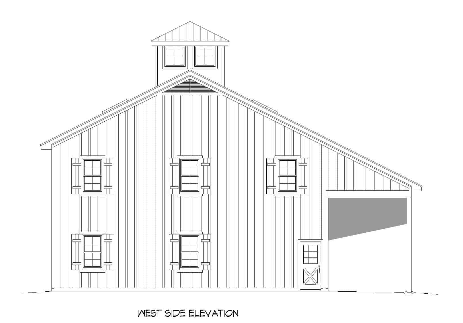 Home Plan Rear Elevation of this 0-Bedroom,3120 Sq Ft Plan -196-1156
