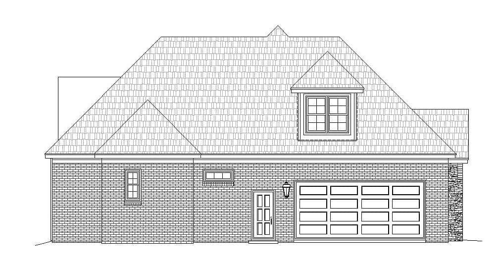 Home Plan Left Elevation of this 3-Bedroom,3217 Sq Ft Plan -196-1160