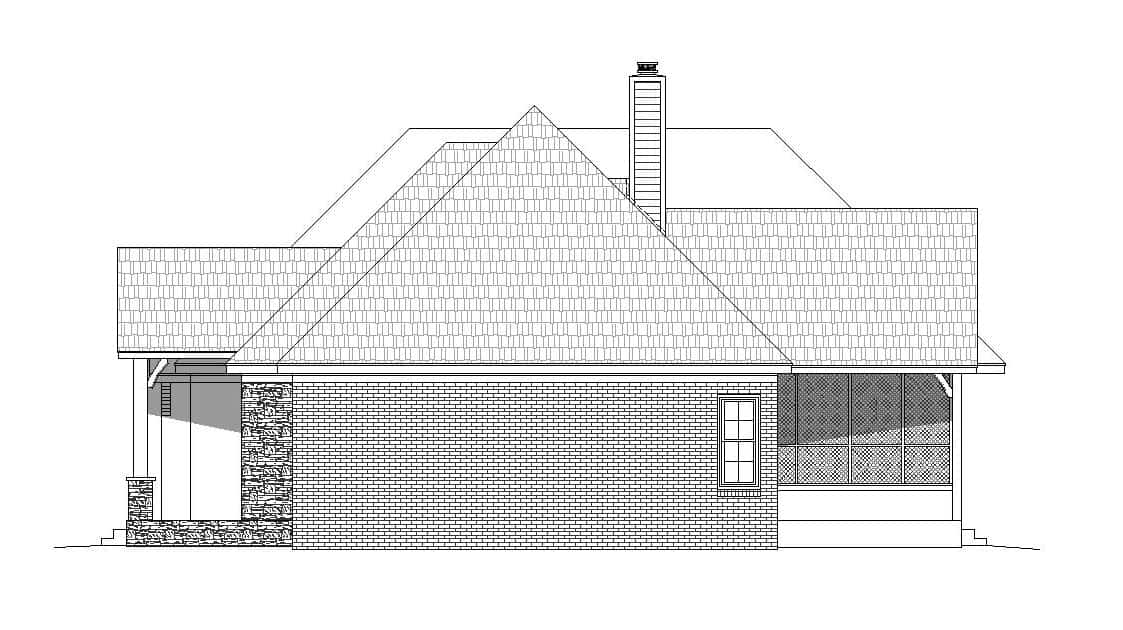 Home Plan Right Elevation of this 3-Bedroom,3217 Sq Ft Plan -196-1160