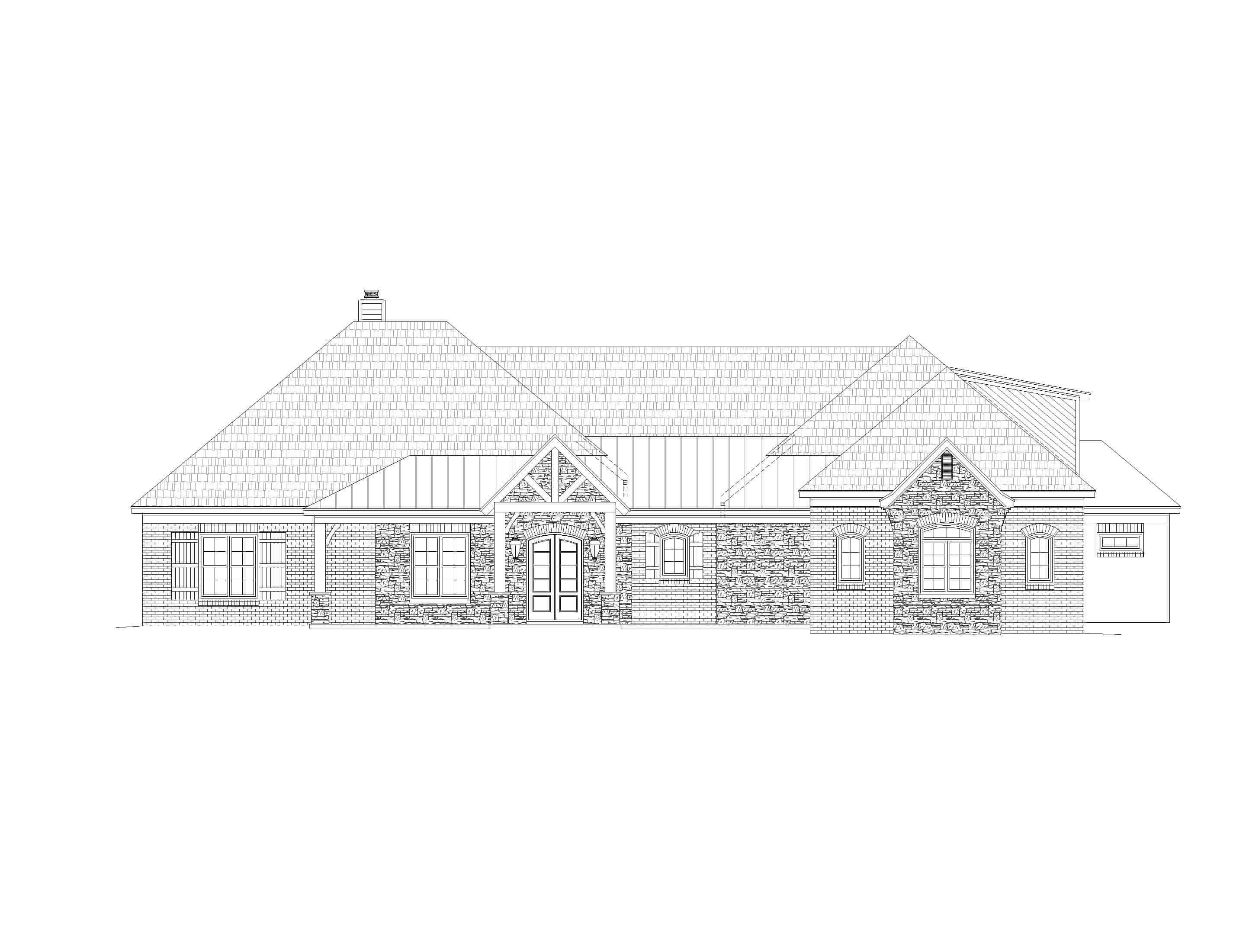 Home Plan Front Elevation of this 3-Bedroom,3500 Sq Ft Plan -196-1168