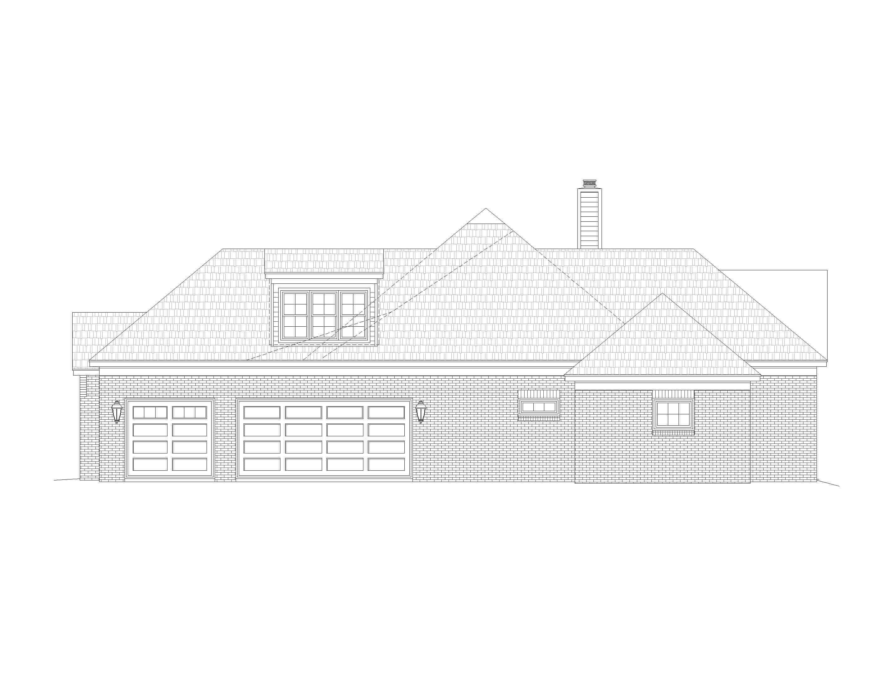 Home Plan Right Elevation of this 3-Bedroom,3500 Sq Ft Plan -196-1168