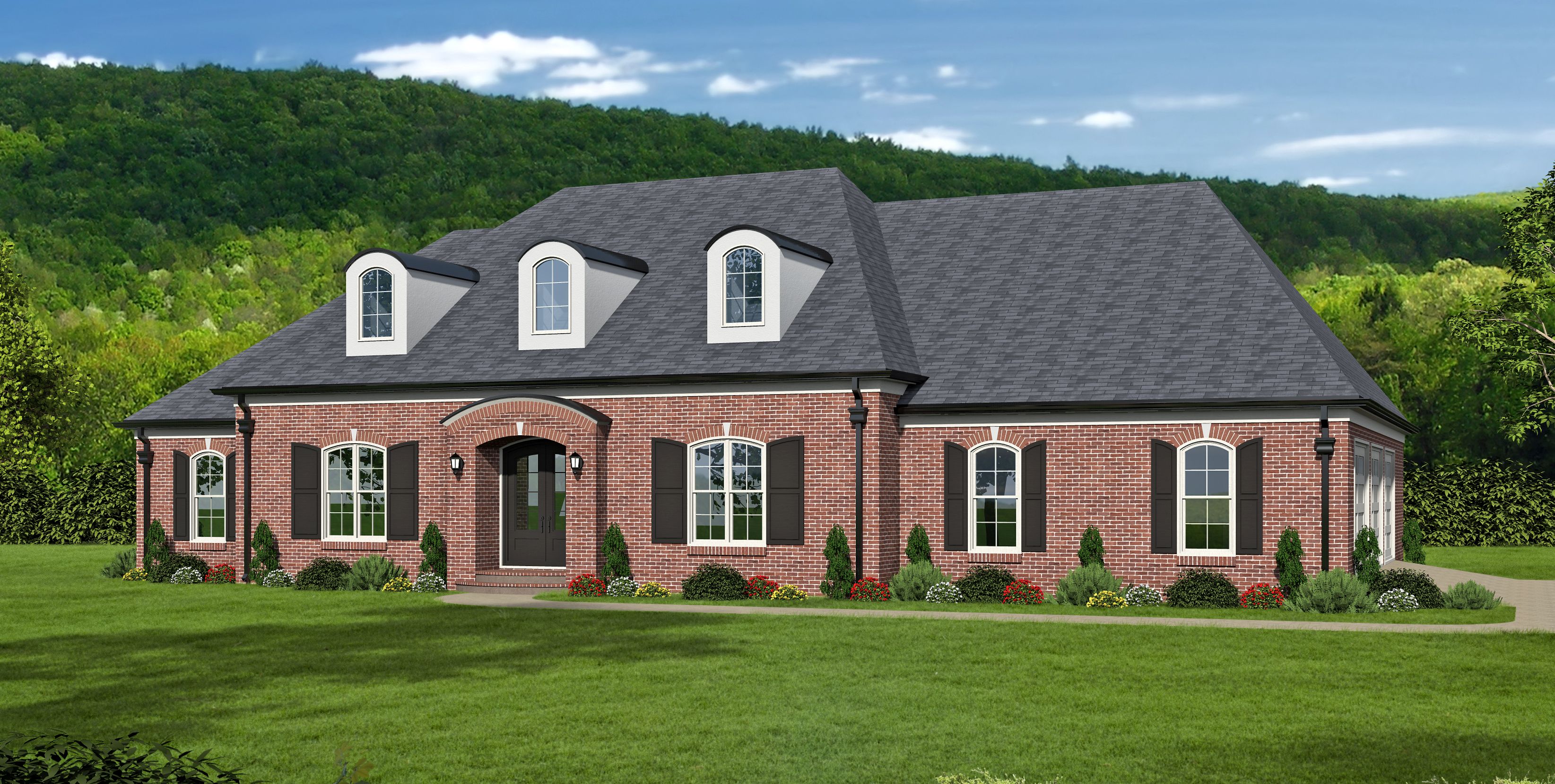 Side View of this 4-Bedroom, 4609 Sq Ft Plan - 196-1172