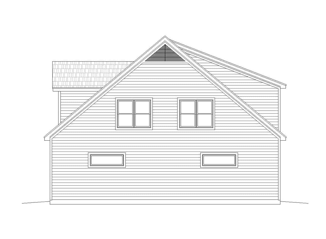 Home Plan Right Elevation of this 2-Bedroom,2500 Sq Ft Plan -196-1175