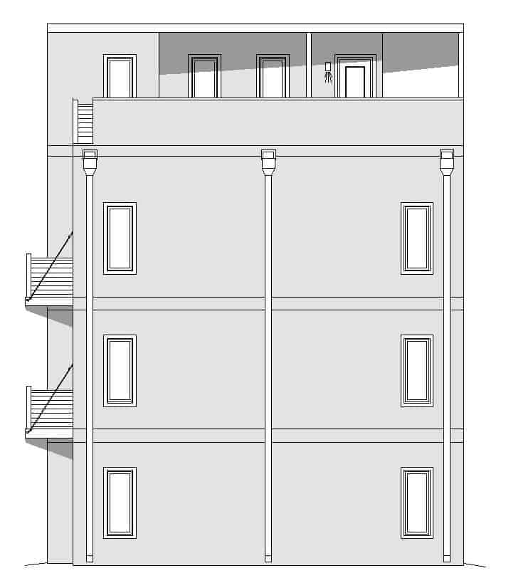 Home Plan Right Elevation of this 2-Bedroom,1588 Sq Ft Plan -196-1177