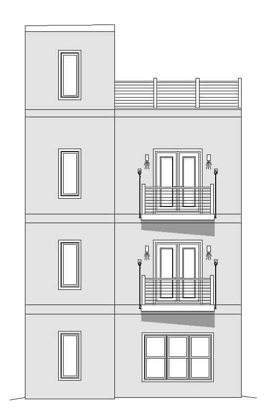 Home Plan Front Elevation of this 2-Bedroom,1588 Sq Ft Plan -196-1177