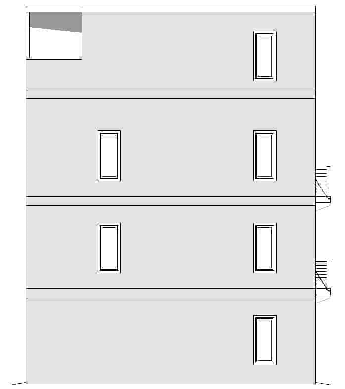 Home Plan Left Elevation of this 2-Bedroom,1588 Sq Ft Plan -196-1177