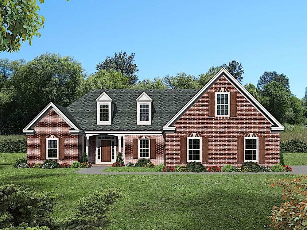 Ranch home (ThePlanCollection: Plan #196-1183)