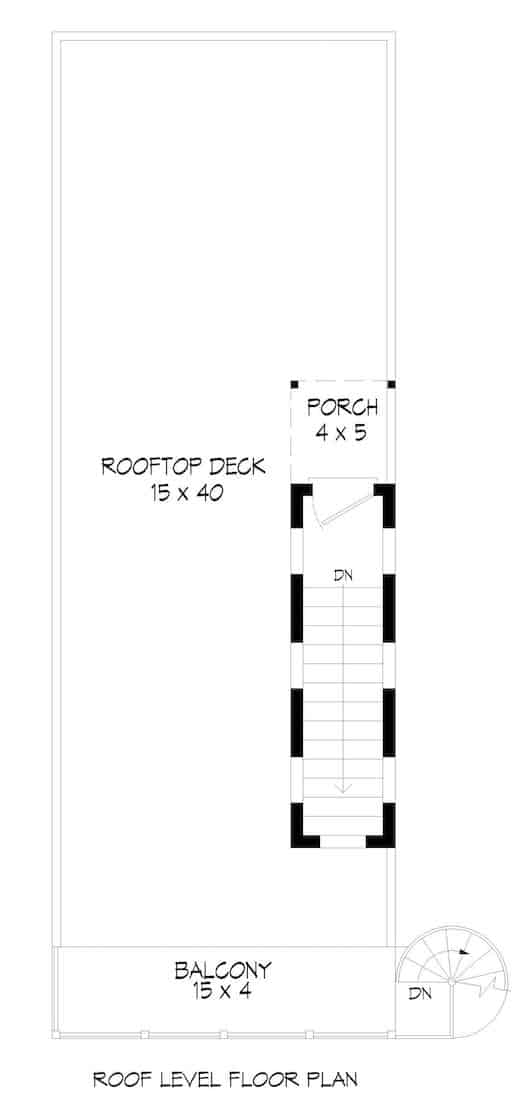 Floor Plan Third Story of Vacation Homes Plan #196-1187
