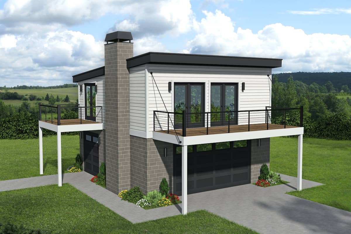Contemporary  home (ThePlanCollection: Plan #196-1188)