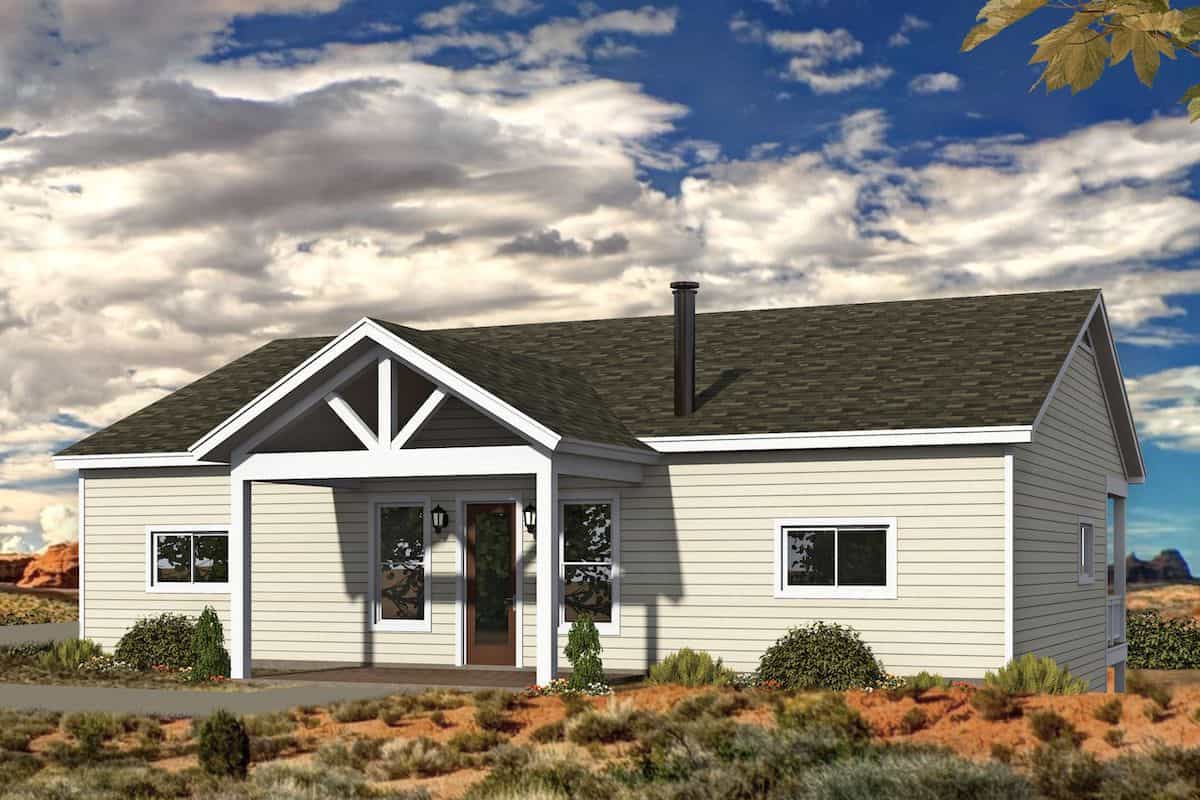Ranch home (ThePlanCollection: Plan #196-1197)