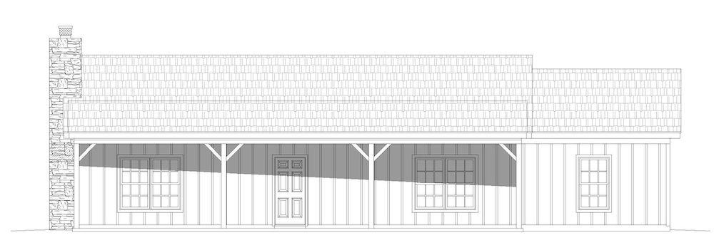Home Plan Front Elevation of this 3-Bedroom,1643 Sq Ft Plan -196-1198