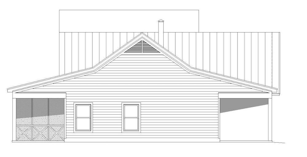Home Plan Left Elevation of this 2-Bedroom,1677 Sq Ft Plan -196-1200