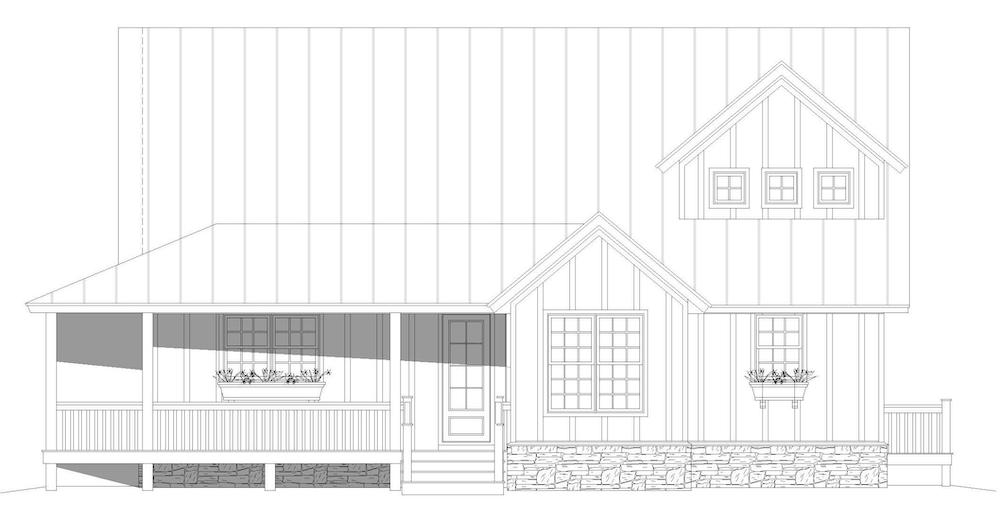Home Plan Front Elevation of this 3-Bedroom,2438 Sq Ft Plan -196-1201